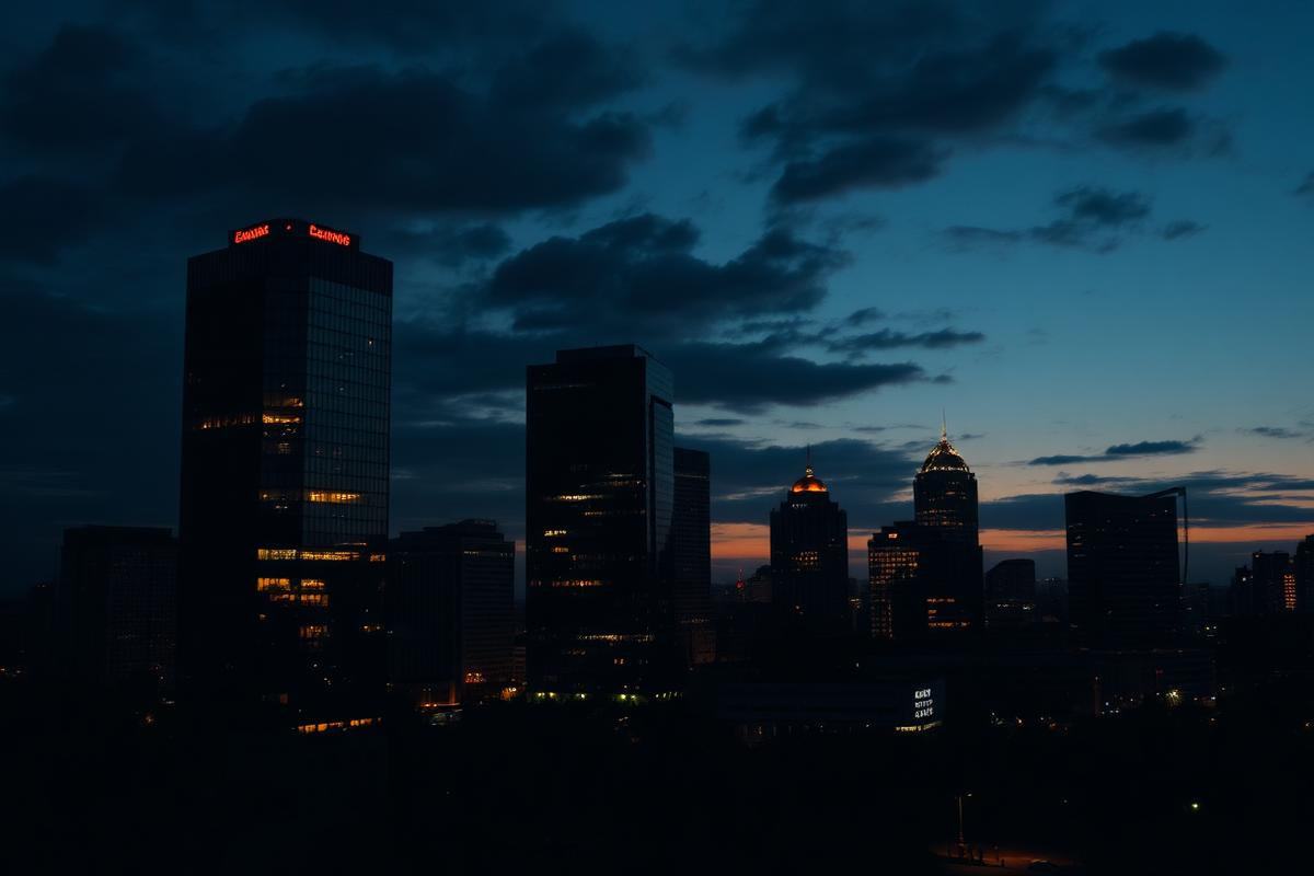 Sandton skyline at dusk